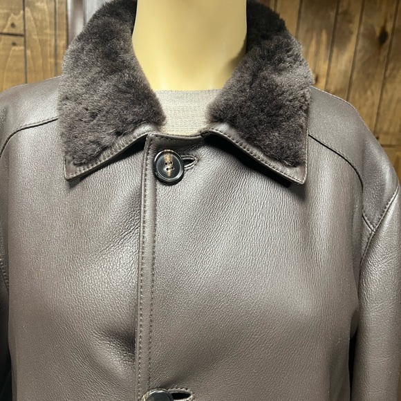 Gorski Men’s M Brown Natural Shearling, New Without Tag - Picture 10 of 12